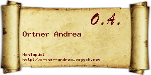 Ortner Andrea névjegykártya