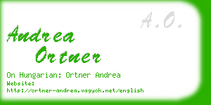 andrea ortner business card